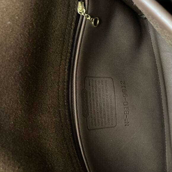 Vintage COACH 9812 Ridgefield Flap Bag Dark Brown Full-grain Leather Excellent - Picture 8 of 16